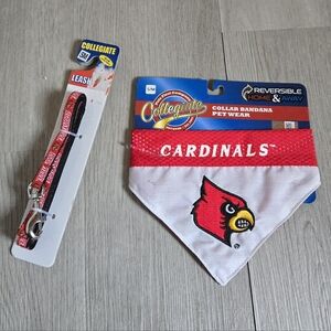 Kentucky Louisville Cardinals Collegiate Pet Bandana And Leash Set, SIZE S